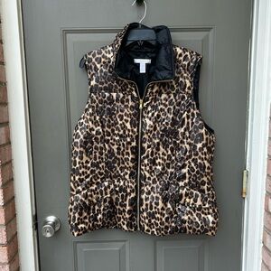 Chico’s Leopard Print Vest Sleeveless Animal Print